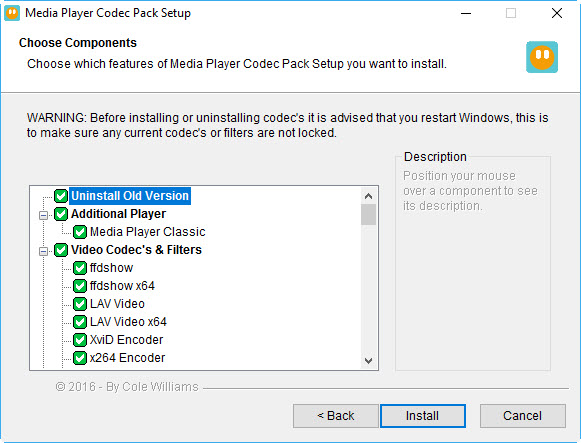Windows media player blu ray codec